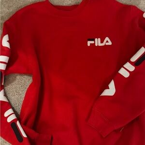 Fila Women Bold Red Crewneck Sweater